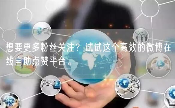 想要更多粉丝关注？试试这个高效的微博在线自助点赞平台。