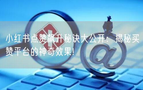 小红书点赞飙升秘诀大公开：揭秘买赞平台的神奇效果!