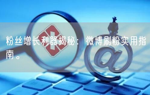 粉丝增长利器揭秘：微博刷粉实用指南。