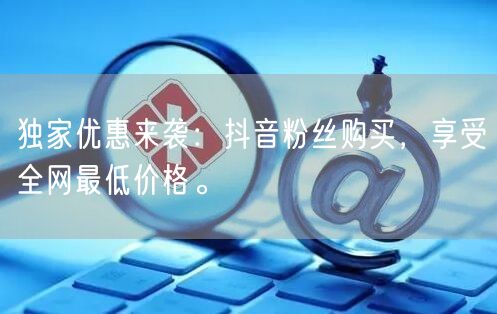 独家优惠来袭：抖音粉丝购买，享受全网最低价格。