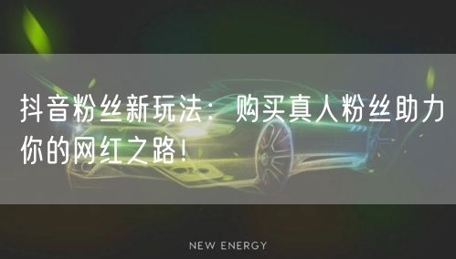 抖音粉丝新玩法：购买真人粉丝助力你的网红之路！
